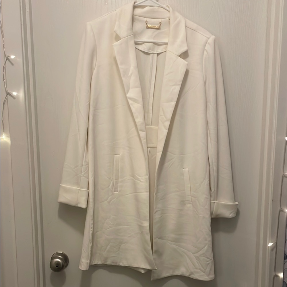 Elegant White Women's Coat